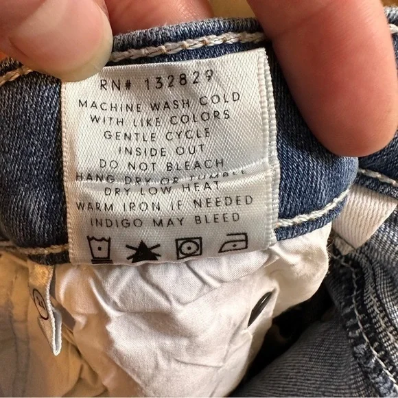 GRLFRND Candice A Love Song Distressed Raw Hem Mid-Rise Stretch Ankle denim Jean - Picture 9 of 9